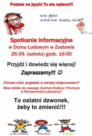 Angielski w Zastowie – spotkanie organizacyjne